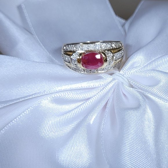 Ruby Diamond Ring 2.11ctw 14K Yellow Gold 9.1gr. - Picture 4 of 4